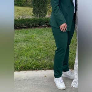 Boohoo man green skinny suit pants